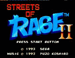 Streets of Rage 2 Title Screen
